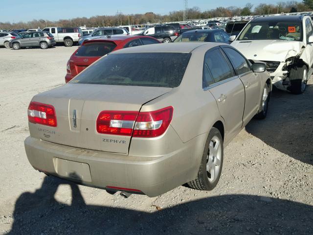 3LNHM26186R620960 - 2006 LINCOLN ZEPHYR TAN photo 4