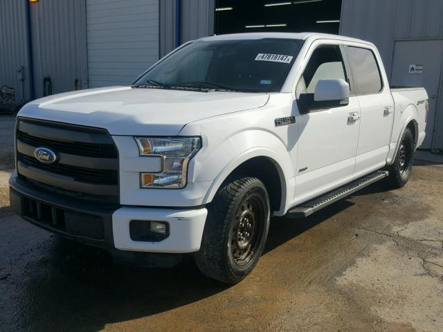 1FTEW1CP4FKE59886 - 2015 FORD F150 SUPER WHITE photo 2