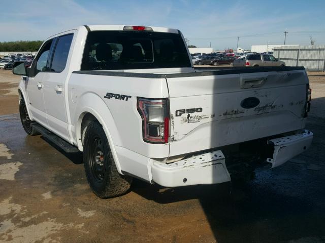 1FTEW1CP4FKE59886 - 2015 FORD F150 SUPER WHITE photo 3