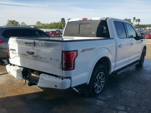 1FTEW1CP4FKE59886 - 2015 FORD F150 SUPER WHITE photo 4