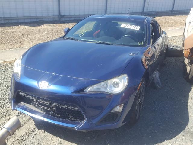 JF1ZNAA10D2727838 - 2013 TOYOTA SCION FR-S BLUE photo 2