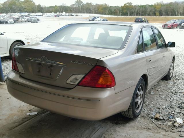 4T1BF28B4YU001886 - 2000 TOYOTA AVALON XL GOLD photo 4