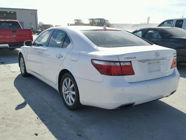 JTHBL46F285076481 - 2008 LEXUS LS 460 WHITE photo 3