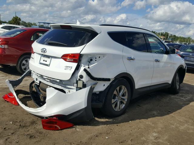 5XYZU3LB8GG354895 - 2016 HYUNDAI SANTA FE S WHITE photo 4