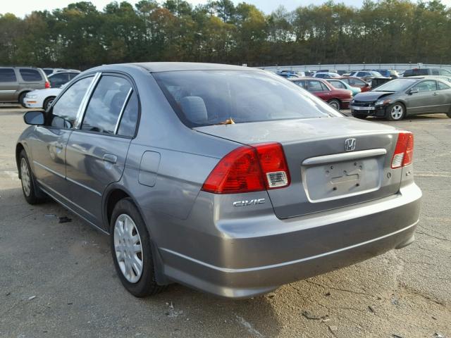 2HGES16554H565467 - 2004 HONDA CIVIC LX SILVER photo 3