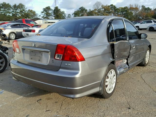 2HGES16554H565467 - 2004 HONDA CIVIC LX SILVER photo 4