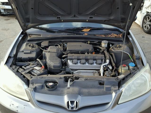 2HGES16554H565467 - 2004 HONDA CIVIC LX SILVER photo 7