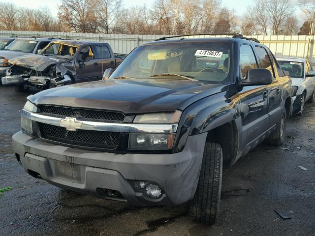 3GNEK12T74G243231 - 2004 CHEVROLET AVALANCHE BLACK photo 2