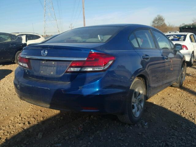 2HGFB2F56DH599556 - 2013 HONDA CIVIC LX BLUE photo 4