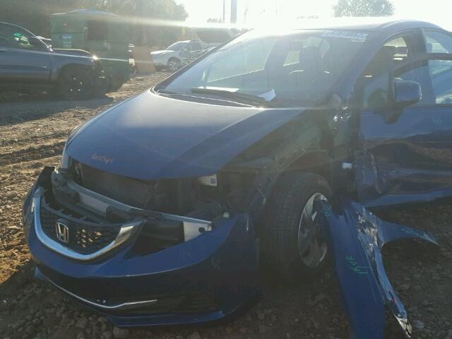 2HGFB2F56DH599556 - 2013 HONDA CIVIC LX BLUE photo 9