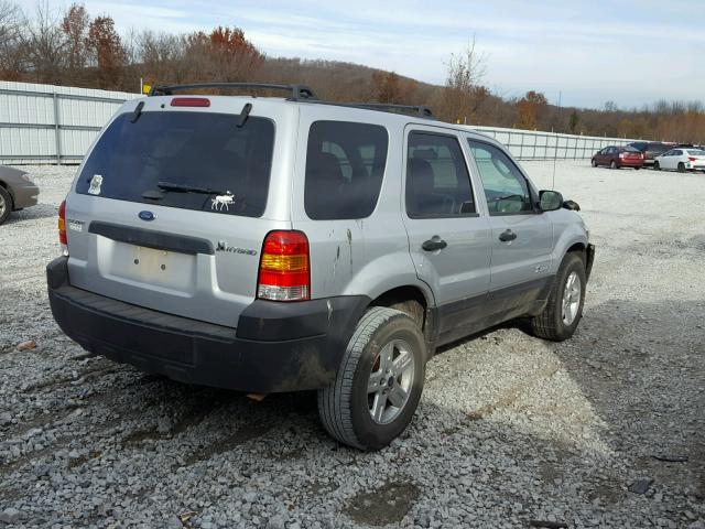 1FMYU95H46KC09065 - 2006 FORD ESCAPE HEV SILVER photo 4