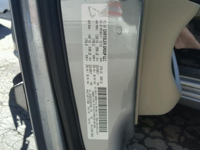 2C4RDGCG5ER274501 - 2014 DODGE GRAND CARA SILVER photo 10