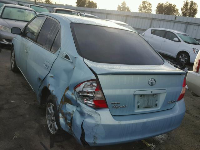 JT2BK18U020051848 - 2002 TOYOTA PRIUS BLUE photo 3