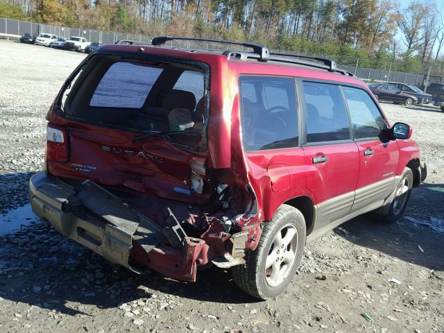 JF1SF65591H737432 - 2001 SUBARU FORESTER S RED photo 4