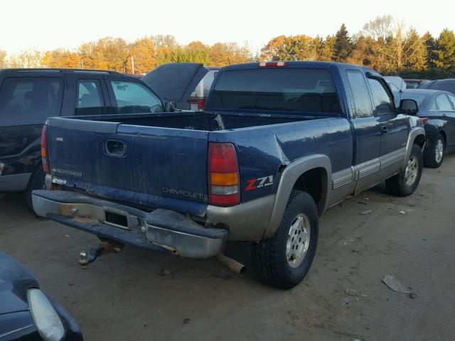 2GCEK19T2Y1405747 - 2000 CHEVROLET SILVERADO BLUE photo 4