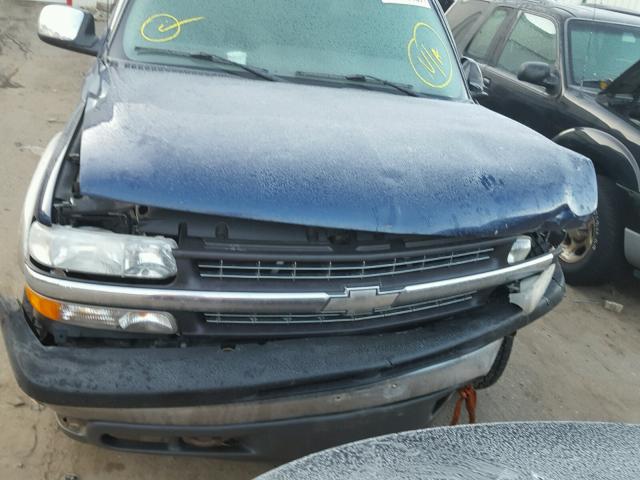 2GCEK19T2Y1405747 - 2000 CHEVROLET SILVERADO BLUE photo 9