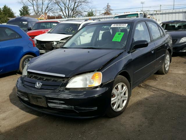 2HGES26723H534165 - 2003 HONDA CIVIC EX BLACK photo 2