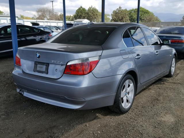 WBANF33567CW69196 - 2007 BMW 525 XI GRAY photo 4