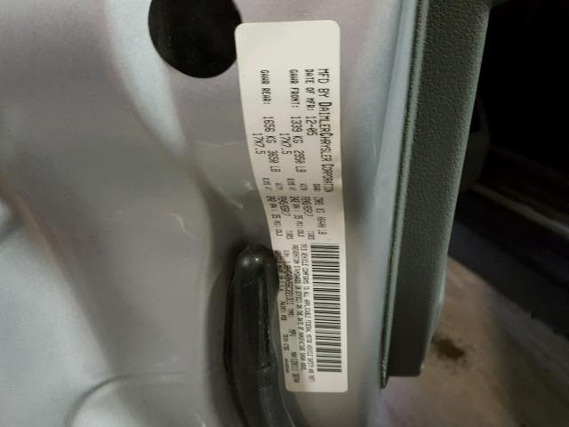 1J8HG48N56C221311 - 2006 JEEP COMMANDER Gümüş foto 10