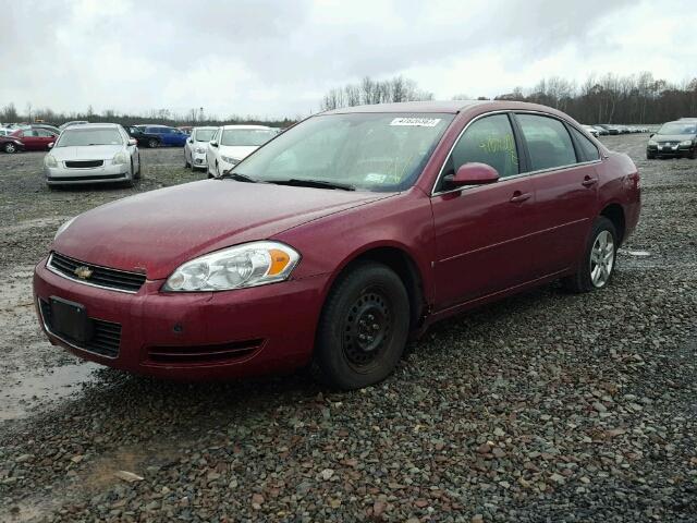 2G1WB58K969113881 - 2006 CHEVROLET IMPALA LS RED photo 2