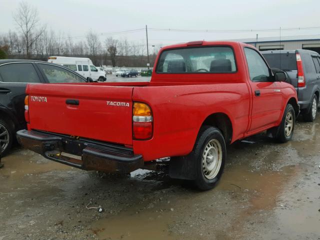 5TENL42N93Z301223 - 2003 TOYOTA TACOMA RED photo 4