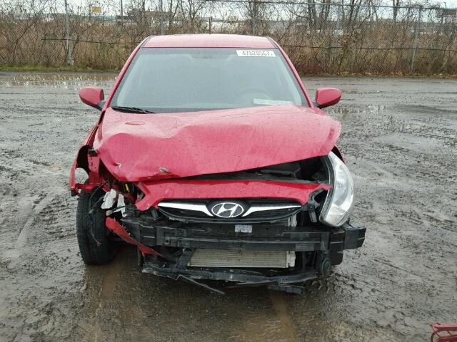 KMHCT5AEXCU035634 - 2012 HYUNDAI ACCENT GLS RED photo 9