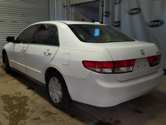 1HGCM56393A047723 - 2003 HONDA ACCORD LX WHITE photo 3