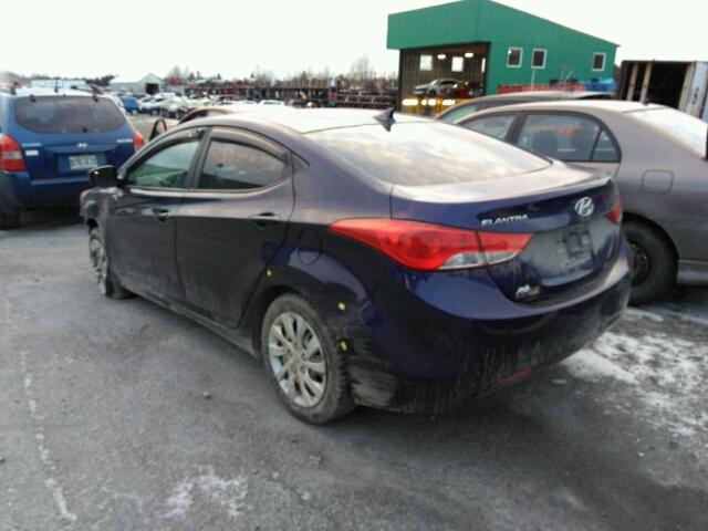 5NPDH4AE3DH236694 - 2013 HYUNDAI ELANTRA GL BLUE photo 3