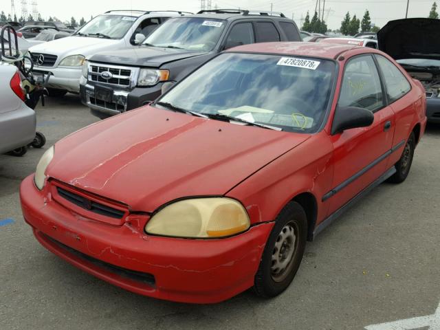 1HGEJ7126VL115575 - 1997 HONDA CIVIC HX RED photo 2