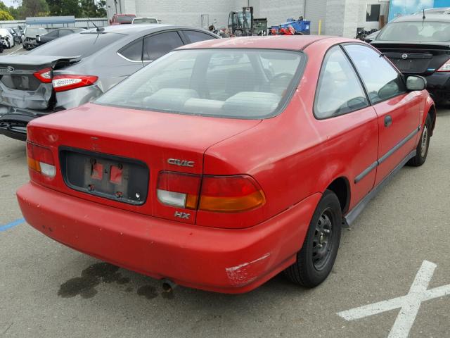 1HGEJ7126VL115575 - 1997 HONDA CIVIC HX RED photo 4