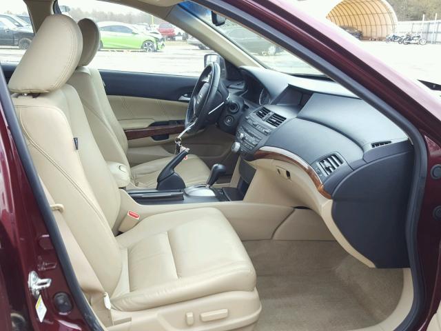 1HGCP3F86CA017201 - 2012 HONDA ACCORD EXL BURGUNDY photo 5