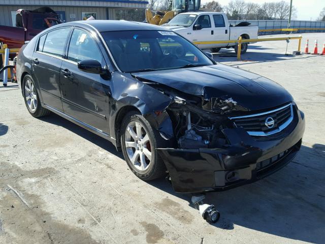 1N4BA41EX8C837037 - 2008 NISSAN MAXIMA SE BLACK photo 1