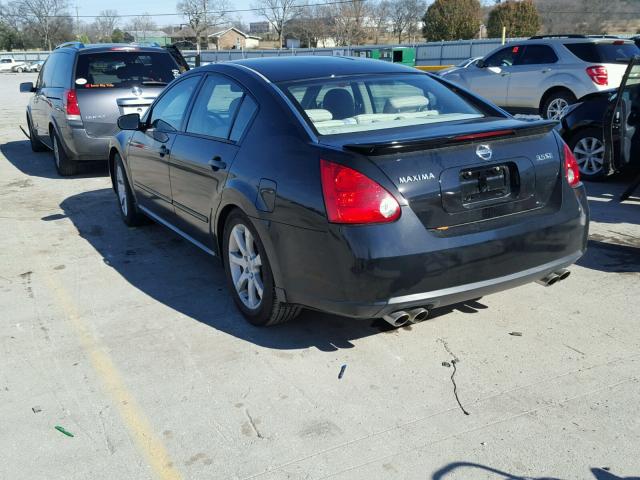 1N4BA41EX8C837037 - 2008 NISSAN MAXIMA SE BLACK photo 3