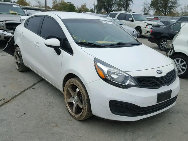 KNADM4A33D6182850 - 2013 KIA RIO LX WHITE photo 1