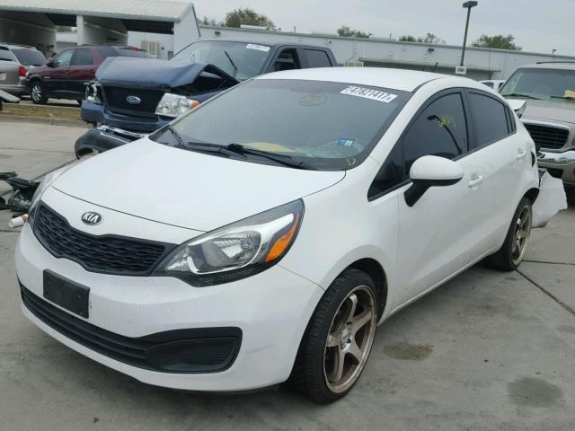 KNADM4A33D6182850 - 2013 KIA RIO LX WHITE photo 2