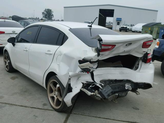 KNADM4A33D6182850 - 2013 KIA RIO LX WHITE photo 3