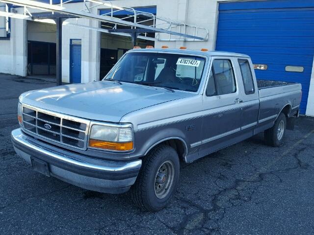 1FTEX15H5NKA64486 - 1992 FORD F150 GRAY photo 2