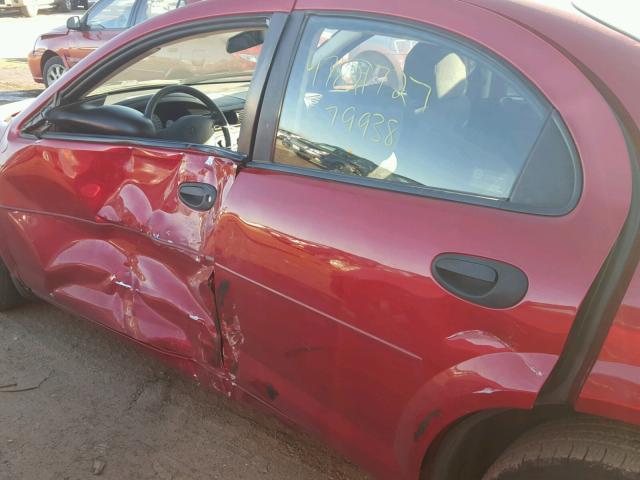 1B3EL36R04N208037 - 2004 DODGE STRATUS SE RED photo 10