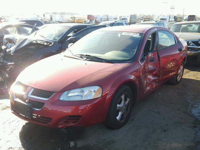 1B3EL36R04N208037 - 2004 DODGE STRATUS SE RED photo 2