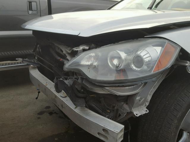 5J8TB18217A000386 - 2007 ACURA RDX SILVER photo 9