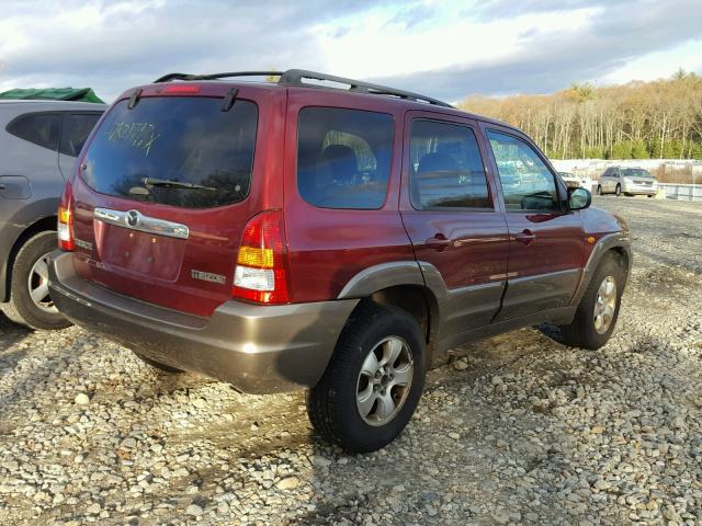 4F2YZ94173KM50981 - 2003 MAZDA TRIBUTE LX RED photo 4