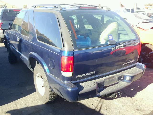 1GNCS18W5XK216454 - 1999 CHEVROLET BLAZER BLUE photo 3