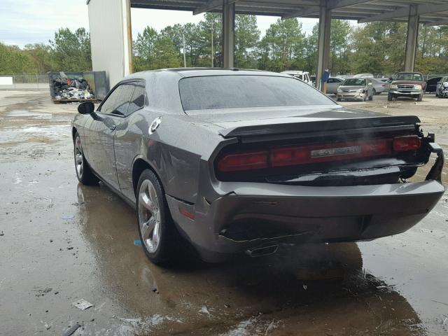 2C3CDYAG1CH153714 - 2012 DODGE CHALLENGER GRAY photo 3