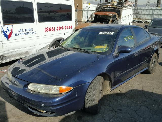 1G3NL52E8YC379732 - 2000 OLDSMOBILE ALERO GL BLUE photo 2