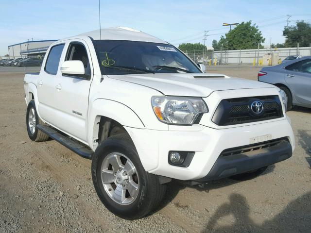 3TMJU4GN3FM191033 - 2015 TOYOTA TACOMA DOU WHITE photo 1