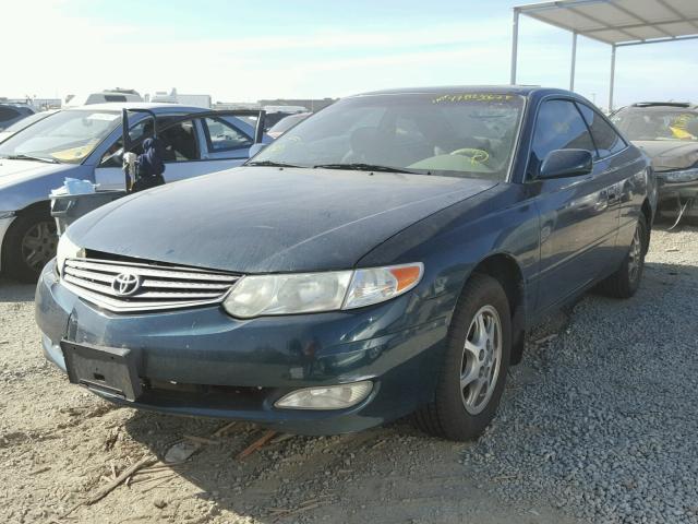 2T1CE22P12C006550 - 2002 TOYOTA CAMRY SOLA GREEN photo 2