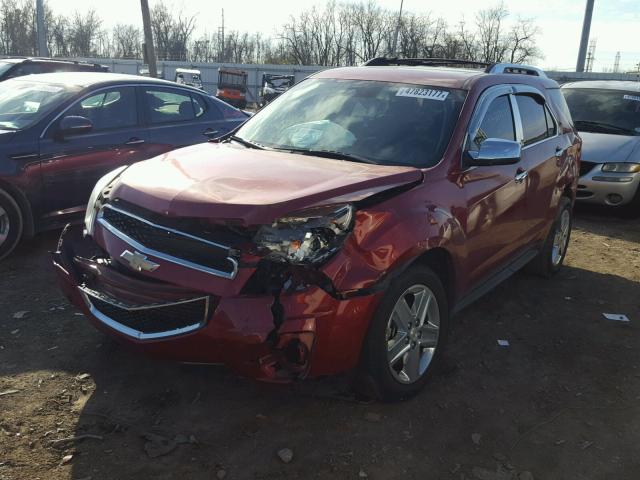 2GNFLDE33F6255163 - 2015 CHEVROLET EQUINOX LT RED photo 2