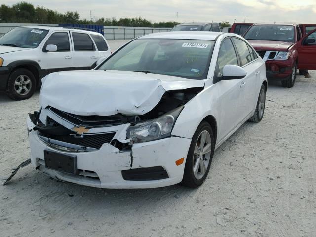 1G1PE5SBXD7301666 - 2013 CHEVROLET CRUZE LT WHITE photo 2