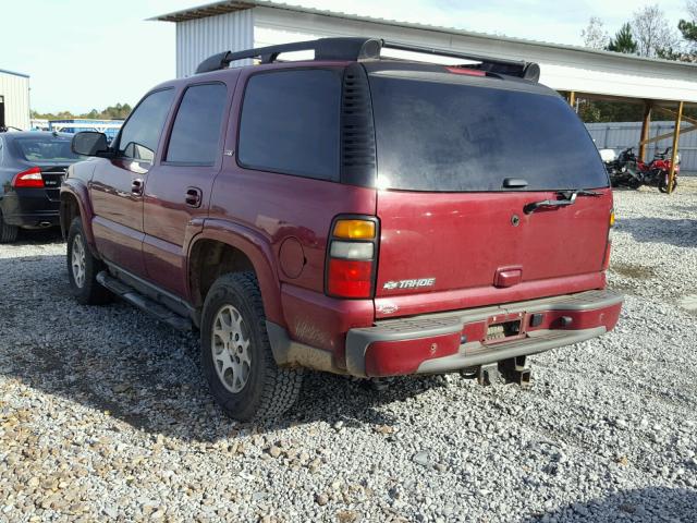 1GNEK13T56R122120 - 2006 CHEVROLET TAHOE K150 MAROON photo 3