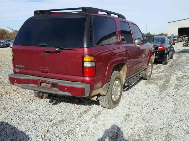 1GNEK13T56R122120 - 2006 CHEVROLET TAHOE K150 MAROON photo 4